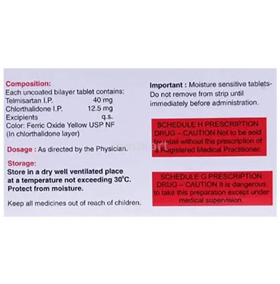 telma ct 40/12.5mg tablet 10's